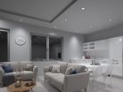Kanlux 90x98 mm, GU10, IP20, ezüst színű, üveg házas, nyolcszög alakú spot lámpa keret, MORTA OCT