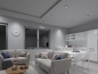 Kanlux 90x98 mm, GU10, IP20, fekete színű, üveg házas, nyolcszög alakú spot lámpa keret, MORTA OCT