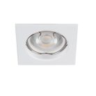 Kanlux 12V/220V, GU10, 76x76 mm, matt fehér, acél házas mennyezeti spot lámpatest, ALOR DSL