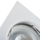 Kanlux 12V/220V, GU10, 76x76 mm, matt fehér, acél házas mennyezeti spot lámpatest, ALOR DSL