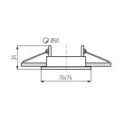 Kanlux 12V/220V, GU10, 76x76 mm, matt fehér, acél házas mennyezeti spot lámpatest, ALOR DSL