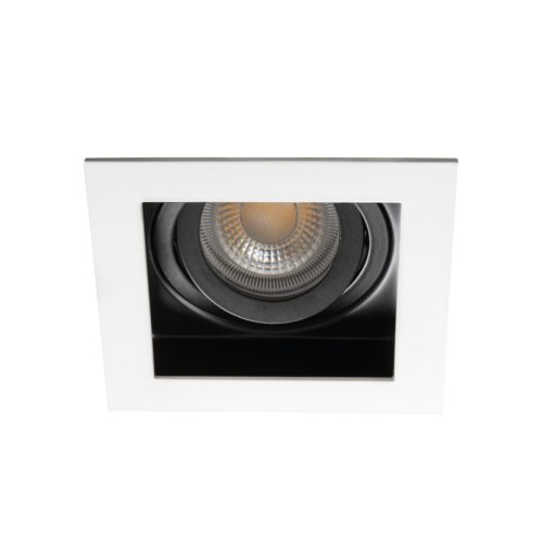 Kanlux 100x100 mm, GU10, IP20, fehér/fekete, alumínium házas, szögletes spot lámpa keret, ARET