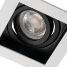 Kanlux 100x100 mm, GU10, IP20, fehér/fekete, alumínium házas, szögletes spot lámpa keret, ARET