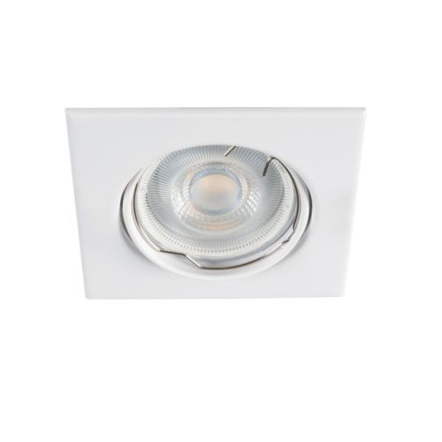 Kanlux 83x83 mm, GU10, IP20, matt fehér, acél házas, szögletes spot lámpa keret, ALOR