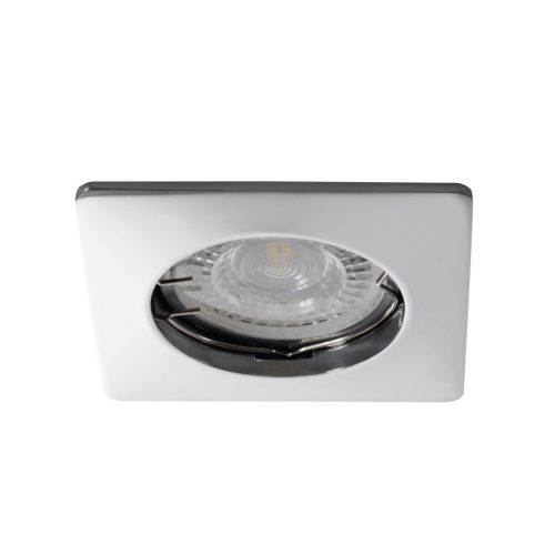 Kanlux 78x78 mm, GU10, IP20, króm színű, alumínium házas szögletes spot lámpa, NESTA