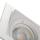 Kanlux 15°-os szögben állítható, 94x94 mm, GU10, IP20, matt króm színű, alumínium házas, szögletes spot lámpa keret, ALREN