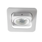 Kanlux 60°-os szögben állítható, 99x99 mm, GU10, IP20, fehér színű, alumínium házas, szögletes spot lámpa keret, ALREN R