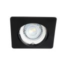 Kanlux 78x78 mm, GU10, IP20, matt fekete színű, alumínium házas szögletes spot lámpa, NESTA