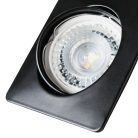 Kanlux 78x78 mm, GU10, IP20, matt fekete színű, alumínium házas szögletes spot lámpa, NESTA