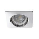 Kanlux 30°-os szögben állítható, 82x82 mm, GU10, IP20, króm színű, alumínium házas, szögletes spot lámpa keret, NESTA