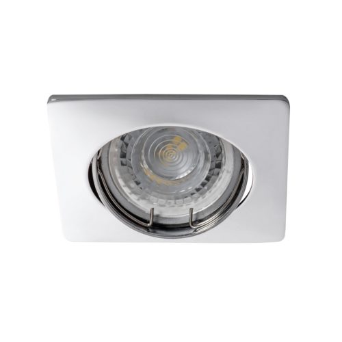 Kanlux 30°-os szögben állítható, 82x82 mm, GU10, IP20, króm színű, alumínium házas, szögletes spot lámpa keret, NESTA