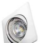 Kanlux 30°-os szögben állítható, 82x82 mm, GU10, IP20, króm színű, alumínium házas, szögletes spot lámpa keret, NESTA