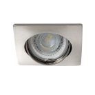 Kanlux 30°-os szögben állítható, 82x82 mm, GU10, IP20, matt króm színű, alumínium házas, szögletes spot lámpa keret, NESTA