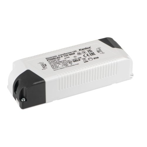 Kanlux, 12 V stabilizált LED tápegység 60 W, POWELED P 12V 60W - LED szalagokhoz ideális, rövidzárlat védelemmel, 2 év garanciával​