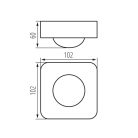 Kanlux PIR mozgásérzékelő SENZO, fehér, műanyag, 102×102×60 mm – 2xPIR technológia, H360/V120 érzékelési szög, IP20, 2000VA kapcsolható teljesítmény