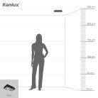 Kanlux 65/45 fokban állítható mennyezeti spot lámpatest 2xGU10 foglalattal, 143x253, szögletes alakú, fekete, alumínium, STOBI