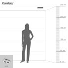 Kanlux 65/45 fokban állítható mennyezeti spot lámpatest GU10 foglalattal, 85x143, szögletes alakú, fehér, alumínium, STOBI