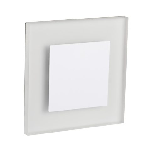 Kanlux 0,8W, 15 lm, 12V, 6500K, 75x75 mm hideg fehér süllyeszthető szögletes rozsdamentes acél lépcsővilágító - 50 000 h élettartam