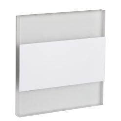   Kanlux 0,8W, 13 lm, 12V, 3000K, 75x75 mm meleg fehér süllyeszthető szögletes rozsdamentes acél lépcsővilágító - 50 000 h élettartam