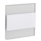 Kanlux 0,8W, 15 lm, 12V, 6500K, 75x75 mm hideg fehér süllyeszthető szögletes rozsdamentes acél lépcsővilágító - 50 000 h élettartam