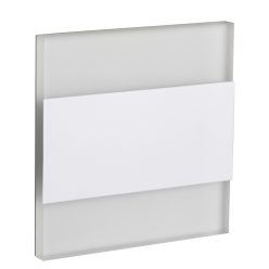   Kanlux 0,8W, 15 lm, 12V, 6500K, 75x75 mm hideg fehér süllyeszthető szögletes rozsdamentes acél lépcsővilágító - 50 000 h élettartam