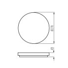 Kanlux 18W, 1700 lm, 4000K, IP54, RA80, Ø278 mm, fehér, műanyag házas, kerek, természetes fehér mozgásérzékelős LED mennyezeti lámpatest, VARSO LED