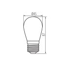 Kanlux 0,5W, 50 lm, 4000K, E27, A45, természetes fehér LED fényforrás, ST45 LED