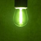 Kanlux 0,9W, 75 lm, E27, A45, színes, zöld LED fényforrás, ST45 LED