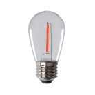Kanlux 0,9W, 20 lm, színes, ST45, E27, vörös színben világító LED fényforrás - színes izzó