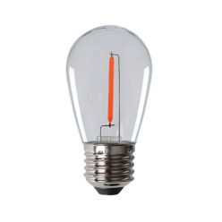   Kanlux 0,9W, 20 lm, színes, ST45, E27, vörös színben világító LED fényforrás - színes izzó