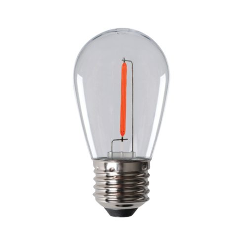 Kanlux 0,9W, 20 lm, színes, ST45, E27, vörös színben világító LED fényforrás - színes izzó