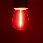 Kanlux 0,9W, 20 lm, színes, ST45, E27, vörös színben világító LED fényforrás - színes izzó