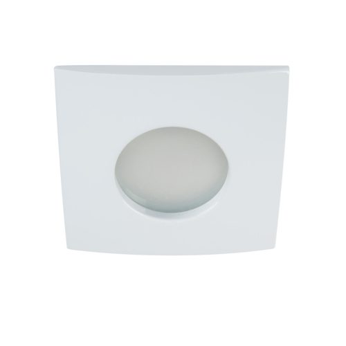 Kanlux GU10, IP44/20, 83x83 mm, fehér, alumínium házas, szögletes mennyezeti spot lámpatest, QULES