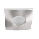 Kanlux GU10, IP44/20, 83x83 mm, matt króm, alumínium házas, szögletes mennyezeti spot lámpatest, QULES
