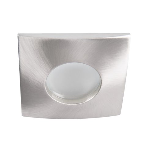 Kanlux GU10, IP44/20, 83x83 mm, matt króm, alumínium házas, szögletes mennyezeti spot lámpatest, QULES