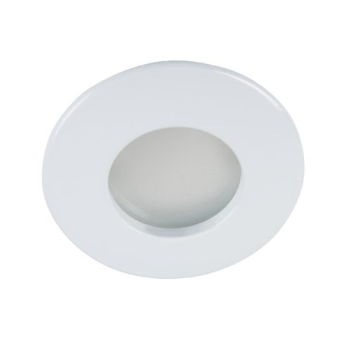 Kanlux GU10, IP44/20, Ø83 mm, fehér, alumínium házas, kerek mennyezeti spot lámpatest, QULES
