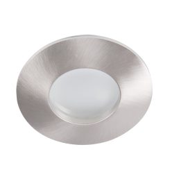   Kanlux GU10, IP44/20, Ø83 mm, matt króm, alumínium házas, kerek mennyezeti spot lámpatest, QULES
