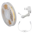Kanlux 8W/m, 220-240V, 4000K 3m, COB LED IP00, 1710lm/m természetes fehér, beltéri folyamatos LED szalag készlet, öntapadós