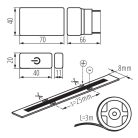 Kanlux 8W/m, 220-240V, 4000K 3m, COB LED IP00, 1710lm/m természetes fehér, beltéri folyamatos LED szalag készlet, öntapadós