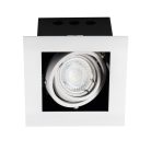 Kanlux GU10, 120x120 mm, fehér, acél házas, 30/30°-ban állítható mennyezeti spot lámpatest, MERIL DLP