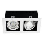 Kanlux GU10, 120x120 mm, fehér, acél házas, 30/30°-ban állítható mennyezeti spot lámpatest, MERIL DLP