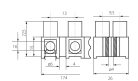 Kanlux IDEAL TS, 16 mm²-es csavaros sorkapocs fehér PP házzal, H-16MM2 PP M - biztonságos, hőálló vezetékösszekötő 2 év garanciával