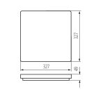Kanlux 24W, 2280 lm, 4000K, IP54, RA80, 327x327 mm, műanyag házas, szögletes, természetes fehér mozgásérzékelős LED mennyezeti lámpatest, VARSO LED
