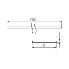Fehér búra, csúsztható, 10x1000 mm, Kanlux Profilo C/D/E/I típusú LED szalag profilhoz