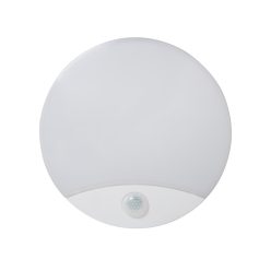   Kanlux 15W, 1250 lm, 4000K, IP44, RA80, Ø250 mm, polikarbonát házas, kerek, természetes fehér mozgásérzékelős LED mennyezeti lámpatest, SANSO LED
