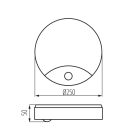 Kanlux 15W, 1250 lm, 4000K, IP44, RA80, Ø250 mm, polikarbonát házas, kerek, természetes fehér mozgásérzékelős LED mennyezeti lámpatest, SANSO LED