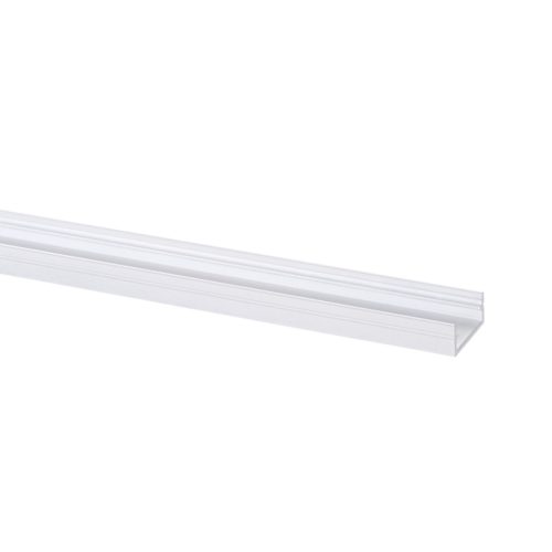 Kanlux 10x1000 mm lapos felületre szerelhető fehér alumínium LED szalag profil, PROFILO J - max 12 mm széles LED szalaghoz