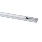 Kanlux 10x2000 mm szögletes, kis méretű, felületre szerelhető eloxált alumínium LED szalag profil, PROFILO B - max 8 mm széles LED szalaghoz