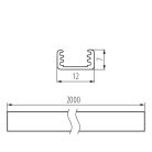 Kanlux 10x2000 mm szögletes, kis méretű, felületre szerelhető eloxált alumínium LED szalag profil, PROFILO B - max 8 mm széles LED szalaghoz
