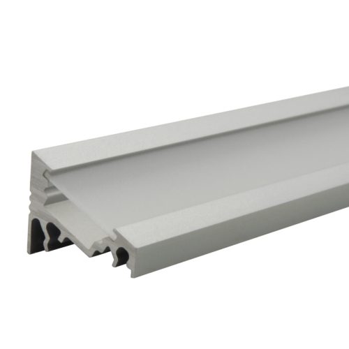 Kanlux 10x2000 mm sarokba szerelhető eloxált alumínium LED szalag profil, PROFILO C-sarokba 30/60 fokos világítási szöggel, max 10 mm széles LED szalaghoz